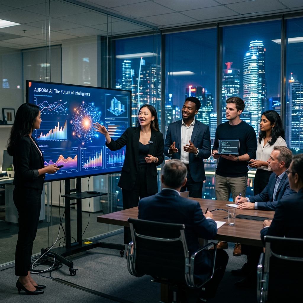 Startup Founders Pitching